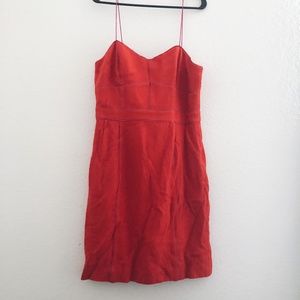 Banana Republic Piped Corset New Vermillion Dress